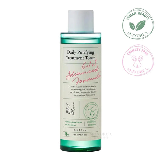 AXIS-Y Daily Purifying Treatment Toner 200ml - Vegan gentle chemical exfoliator
